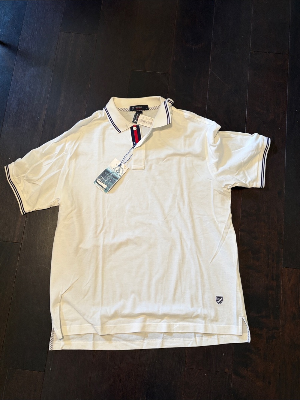 Daniel Cremieux White Polo with Navy Trim